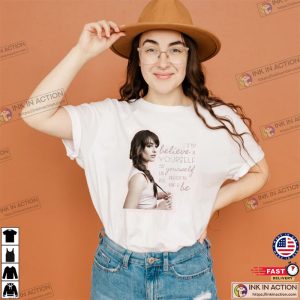 Believe In Yourself Lea Michele Essential T Shirt 2 Ink In Action