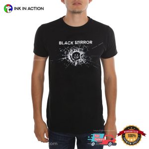 Black Mirror Logo classic t shirt 3 Ink In Action