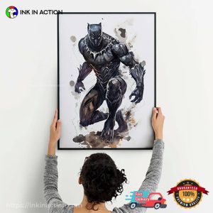 Black Panther Avengers Watercolor Artwork Poster 2
