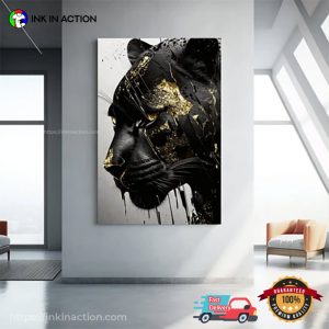 Black Panther Digital Print Abstract Wall Art Poster