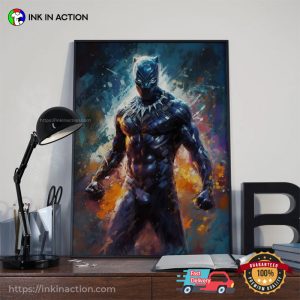 Black Panther Watercolor Art Poster 2