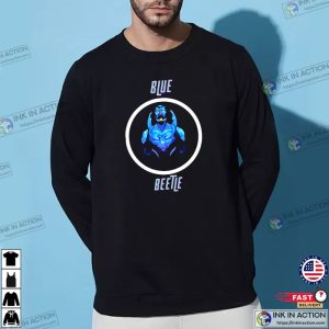 Blue Beetle Dc Superhero T shirt 3 Ink In Action