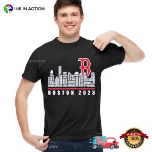 Boston 2023 Red Sox Team Roster In City Unisex Shirt 3 Ink In Action