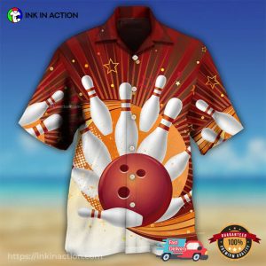 Bowling strike game Retro Style vintage hawaiian shirts 2 Ink In Action