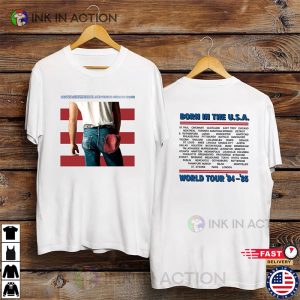 Bruce Springsteen Born in the USA World Tour 84 85 Shirt 1 Ink In Action