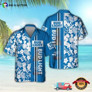 Bud Light Beer Loves Sea Beach Island Summer Day Hawaiian Shirt