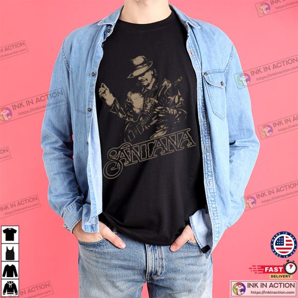 CARLOS SANTANA Retro Design Shirt