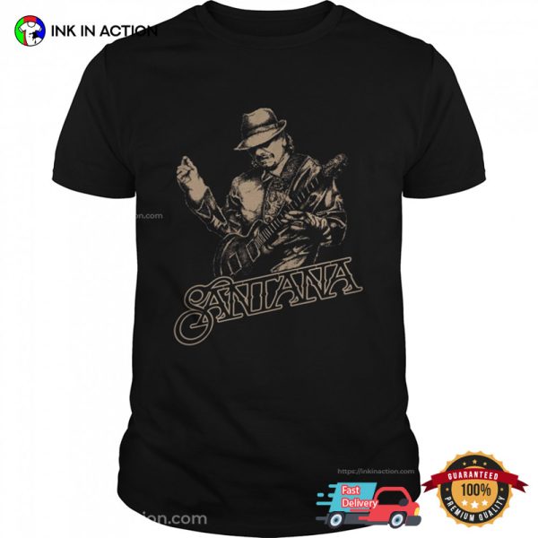 CARLOS SANTANA Retro Design Shirt