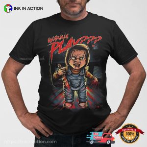Chucky Wanna Play Horror Doll Clown Halloween Movie Shirt