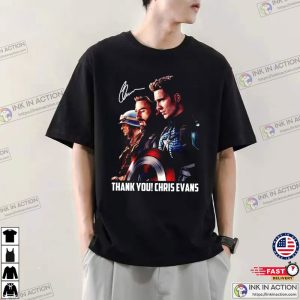 Captain America Thank You Chris Evans Signature T Shirts 3 Ink In Action