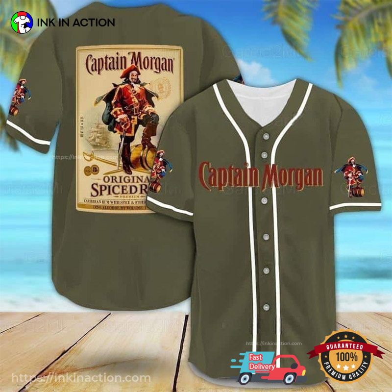 Captain Morgan Original Spiced Brand Baseball Jersey - Ink In Action