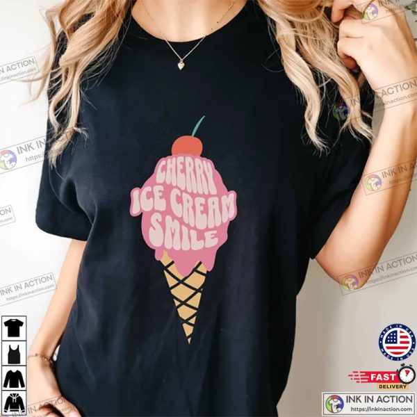 Cherry Ice Cream Smile Comfort Colors Shirt Duran Duran Concert Merch
