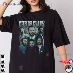 Chris Evans Vintage 90s Graphic Tee Chris Evans Fan Gifts 2 Ink In Action