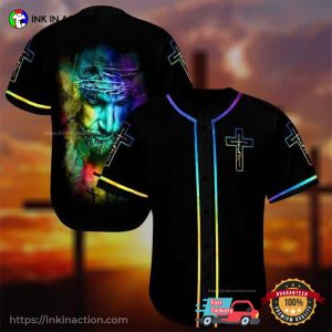 Christian Jesus Holy Cross Baseball Jersey Ink In Action