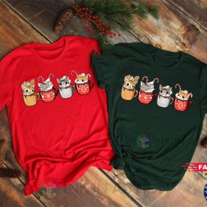 Christmas Cats And Coffee Coffee Lover Shirt