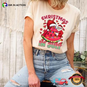 Christmas Watermelon tropical christmas T shirt 3