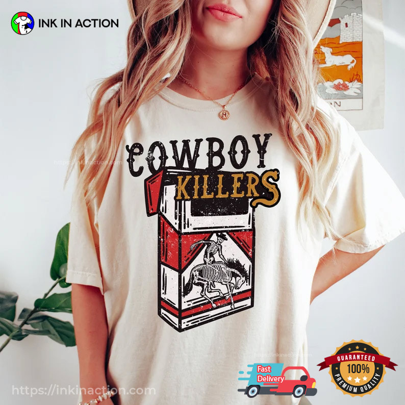 Cigarette Howdy Skeleton Cowboy Killers Shirt