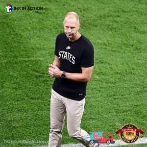 Coach Gregg Berhalter States US Soccer T Shirt 4 Ink In Action