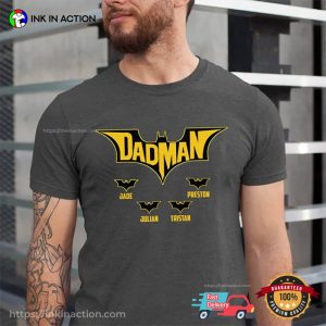 Custom Dadman With Kids Names Happy Fathers Day Shirt 2 Ink In Action