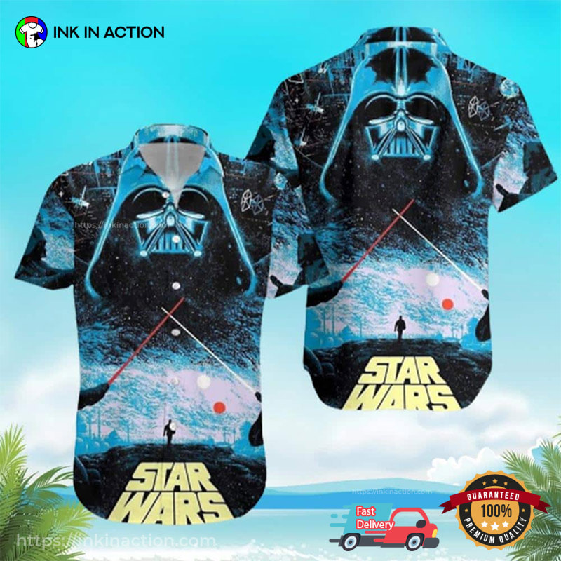 Darth Vader Lightsaber Hawaiian Shirts For Movie Lovers