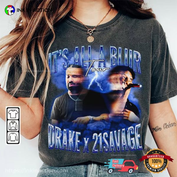 Drake 21 Savage It’s All A Blur Tour 2023 Music Shirt