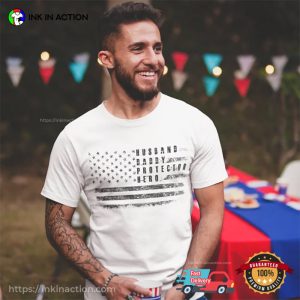 Dad USA Flag Patriotic Shirt Fathers Day Gift 2 Ink In Action