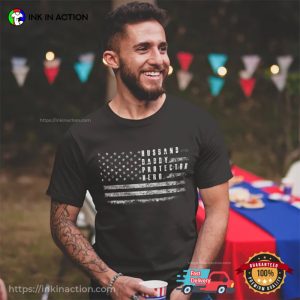 Dad USA Flag Patriotic Shirt Fathers Day Gift 3 Ink In Action