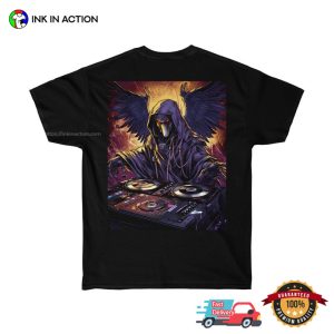 Dark Angel Techno DJ 2 Side gothic shirt 2 Ink In Action