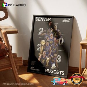 Denver Nuggets 2023 NBA Champions Poster