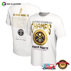Denver Nuggets 2023 NBA Finals Champions Celebration Roster T-Shirt