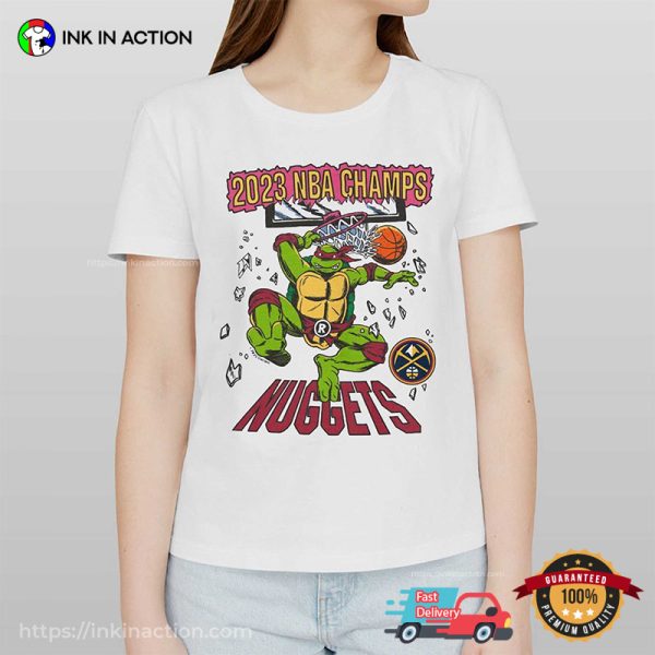 Denver Nuggets Homage Nba Finals Champions Nba X TMNT T-Shirt