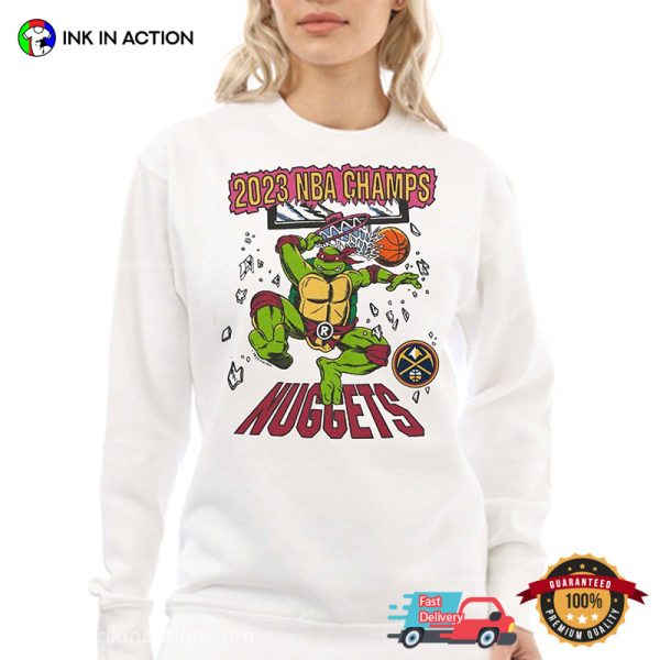 Denver Nuggets Homage Nba Finals Champions Nba X TMNT T-Shirt