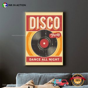 Disco Party Dance All Night Night Club Pop Art Retro Poster