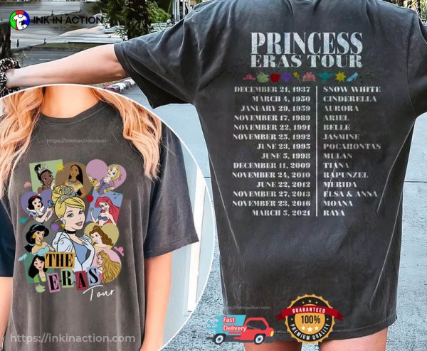 Disney Princess Eras Tour Swifties Shirt
