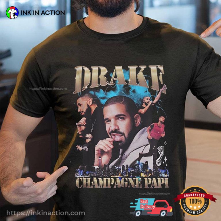 Drake Champagne Papi T-Shirt Drake Merchandise - Ink In Action