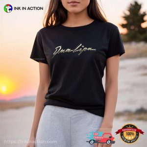 Dua Lipa Signature Logo Unisex T shirt 1 Ink In Action