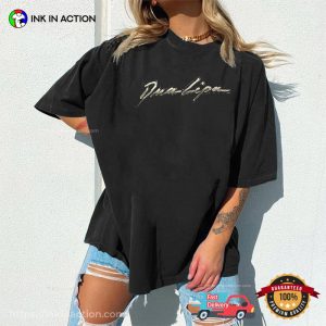 Dua Lipa Signature Logo Unisex T shirt 2 Ink In Action