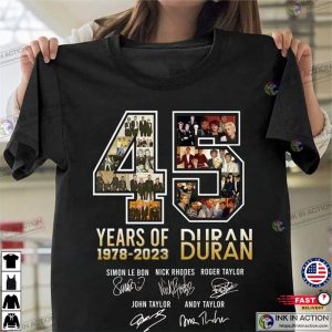 Duran Duran 45 Years Anniversary T Shirt duran duran tour 2023 Merch