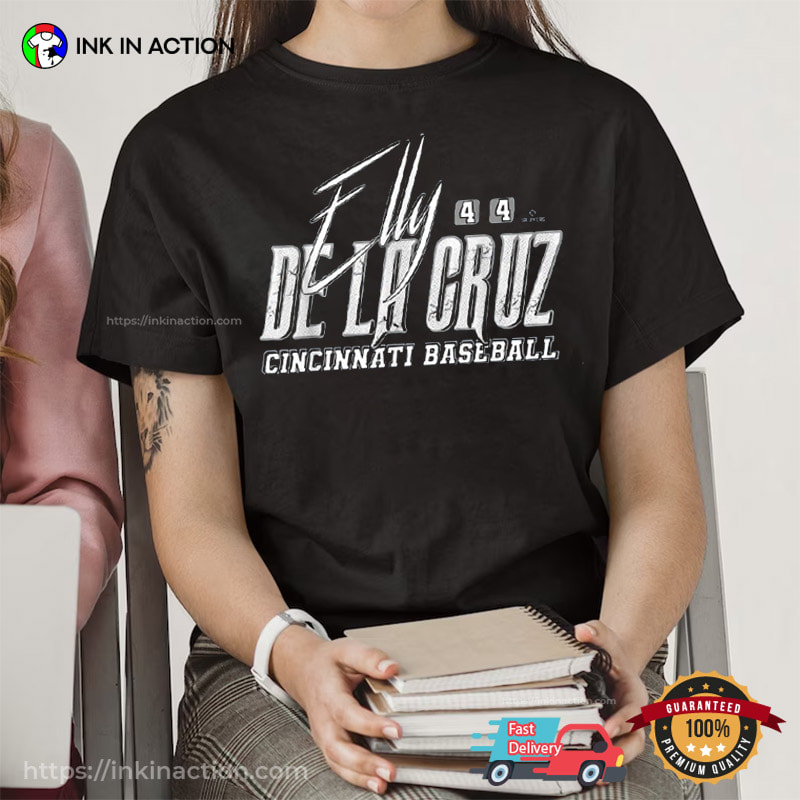 Elly De La Cruz Shirt, Cincinnati Reds Baseball - Ink In Action