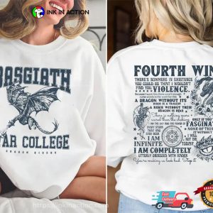 Fourth Wing Rebecca Yarros, Basgiath War College Shirt, The Empyrean Series