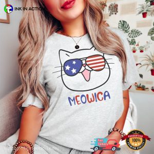 Funny 4th Of July, Cat Lover, Independence Day USA T-shirt