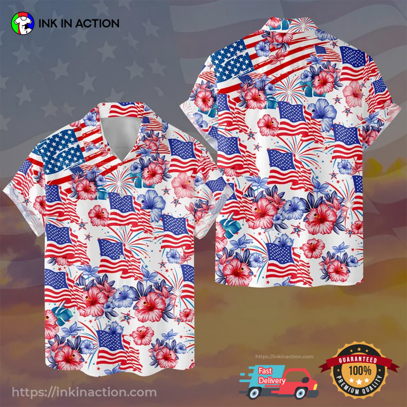 Boston Red Sox MLB Hawaiian Shirt 4th Of July Independence Day