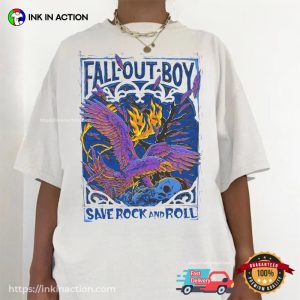 Fall Out Boy Summer Tour Vintage Shirt Save Rock And Roll 4 Ink In Action