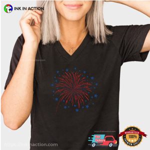 Firework USA fourth of july celebration Independence Day Shirt Ink In Action