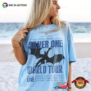 Fourth Wing Violet Sorrengail Band Silver One World Tour Shirt