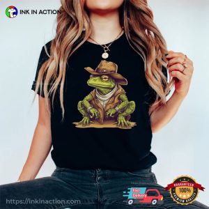 Frog Lover cowboy frog T shirt 2 Ink In Action