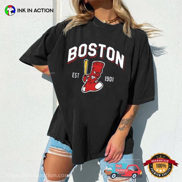 Funny Mascot Est 1901 Boston Red Sox Baseball Shirt
