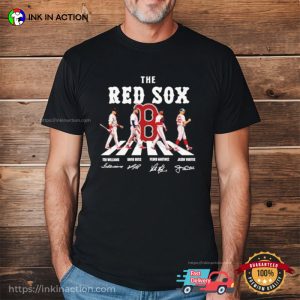 Funny The Boston Red Sox Abbey Road Signatures T shirt 3 Ink In Action