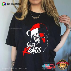 God Of War Ragnarok Kratos Santa Kratus Funny Christmas T-shirt