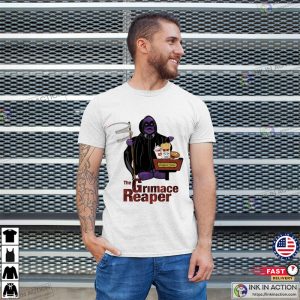 Grimace From Mcdonald’s As Grim Reaper Fast Food Ad Mascot Funny Shirt